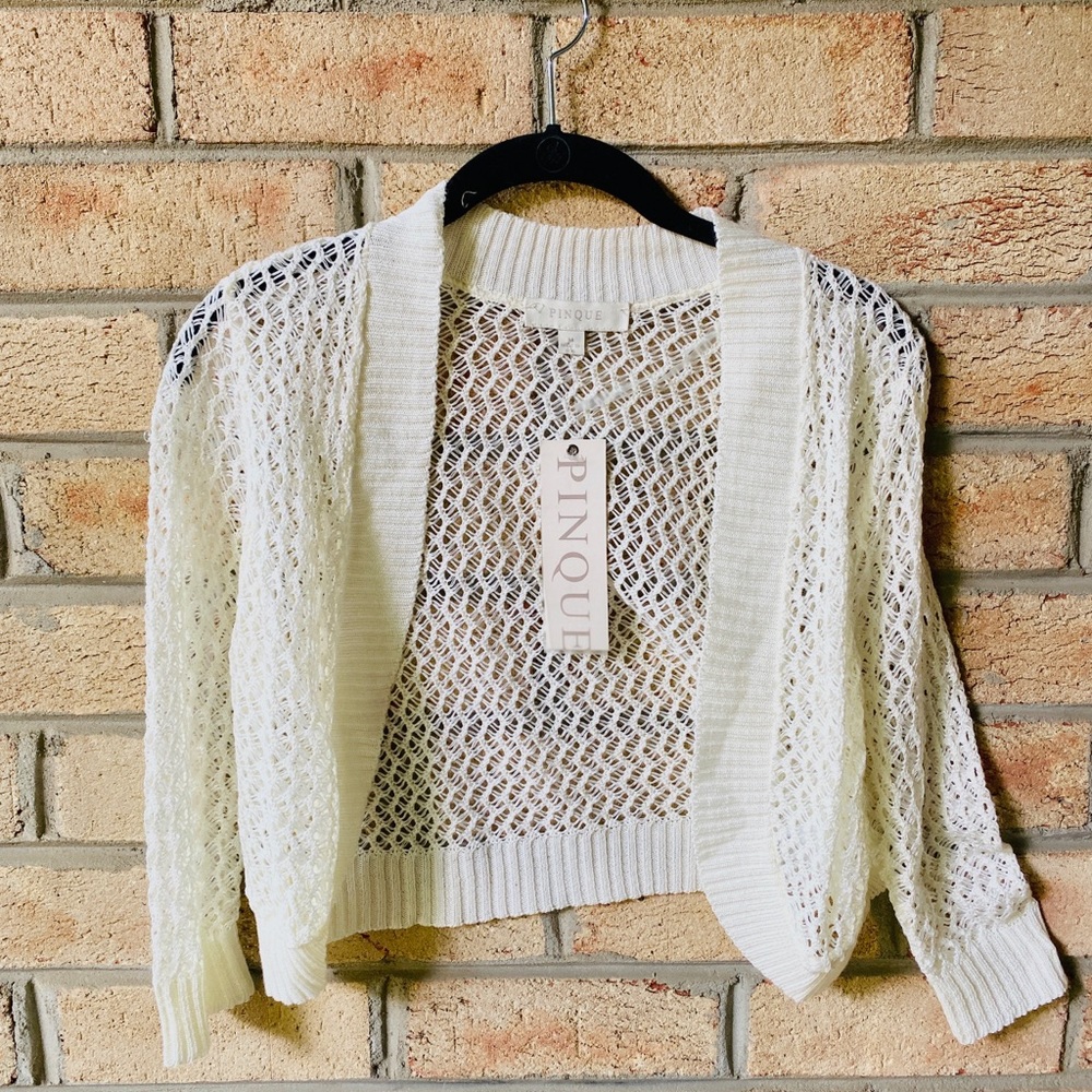 Pinque Bolero Knitted White